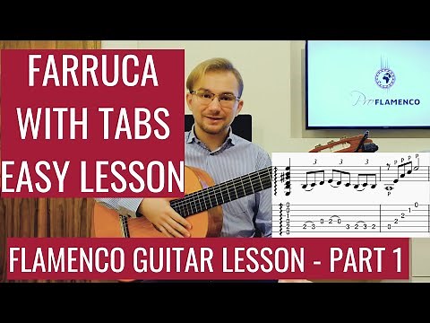 Farruca Guitar Lesson with TABS - EASY Flamenco Guitar Tutorial for Beginners [Part 1]