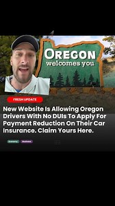 ALL OREGON RESIDENTS are now able to claim a payment reduction on their car insurance if they've had no DUIs in the last 5 years. Tap below to sign up and have your payments reduced by up to 80% | Wealth Mindset