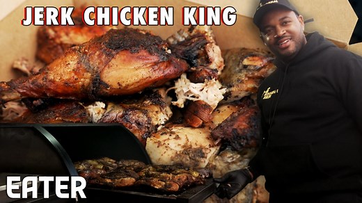 Jamrock Jerk in NYC goes through over 9,000 pounds of chicken each week to create its famous Jerked Chicken dish. Owned by husband-and-wife team Magnus and Anthyne McKellar, the food cart is dedicated to achieving traditional Jamaican flavors by making all their marinades in-house, using a blend of dry seasonings and fresh ingredients like Scotch bonnet peppers. Watch the two-day process of preparing, marinating, and cooking the Jerked Chicken, Jerked Pork, and stewed oxtail enjoyed at this popu