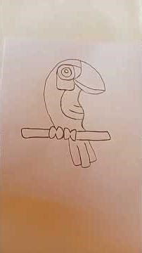 رسم ببغاء بالوان زاهية و جميلة 🦜 🎨 #funny