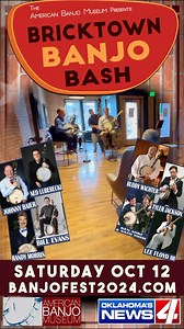 We can’t wait to see you at this year’s Bricktown Banjo Bash- SATURDAY 10/12/2024! This day of free concerts all around Bricktown, is part of our annual #BanjoFest event! Come hear great performances, enjoy the American Banjo Museum and who knows, you might find yourself jamming too! All information can be found at www.BanjoFest2024.com *NOTE: Bricktown Banjo Bash is a free day of music. Tickets for other Banjo Fest events are available for purchase but going fast!* | American Banjo Museum