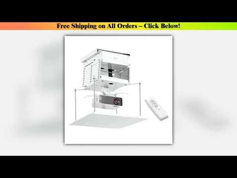 SucceBuy Motorized Projector Lift Hidden Projector Ceiling Mount w/ Remote & Wired Control for