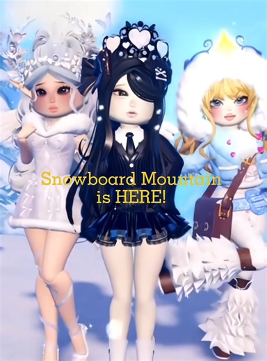 Snowboard Mountain is back! Play the realm to get 2 new badges! #royalehigh #glitterfrost