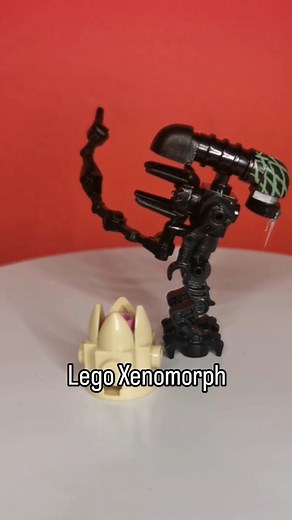 Joe on Instagram: "Lego Xenomorph. Based off "Grid" from AvP. Got inspiration of the head from @fincantbuild and carter on Flickr. Some painted parts as usual. The drool is made from hot glue. #lego #legocustom #alien #alienromulus #xenomorph"