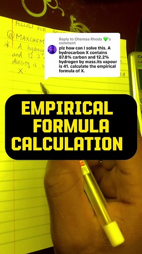 Calculating Empirical Formula of Hydrocarbon X for JAMB, WAEC, NECO Students