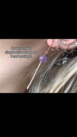 Simple bead earring tutorial 🌱 Beginner friendly dangle bead earring how to Follow my YouTube for more! . . . . #Wirewrapping #wirewrappedjewelry #wirewrappedcrystals #beadjewelry #earrings #howto #WireWrapped | Green Witch Mystics