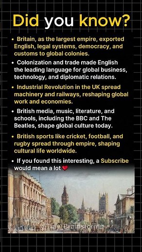 How British Culture Spread Worldwide