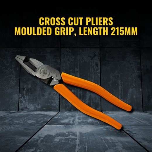 Make clean, precise cuts effortlessly with our Cross Cut Pliers - Moulded Grip, 215mm! Perfect for tackling copper and flat cables with ease. ✅ Cut 4 mm² x 3 wires flat cable or 25 mm² x 9.2 mm diameter copper cable ✅ Moulded grip for comfort and control during extended use ✅ Durable design built for everyday tradie tasks SKU: A-12099AU #TradieTools #kleintoolsAU #AussieTradies #AussieSparks #AussieSparkyTools #ToolsForTradies #TradieGear | Klein Tools Australia