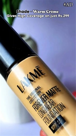 YourSenorita🩷 on Instagram: "Flawless matte that lasts all day — without the splurge ✨ The Lakme Forever Matte Longwear Foundation gives a smooth, shine-free base at just ₹299. Affordable, reliable, and totally worth it 💄 Grab it from Nykaa! @lakmeindia #AD #LakmeIndia #MatteMakeup #MatteFinish AffordableBeauty BudgetBeauty MakeupOnABudget LipstickLove FlawlessBase AffordableFoundation"