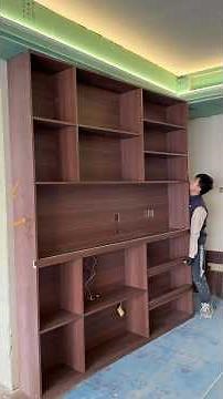 Wooden Cabinet Partition Installation | Modern Interior Storage Ideas