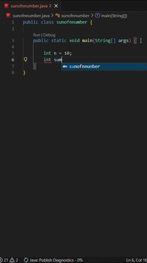 Sum of N number in Java