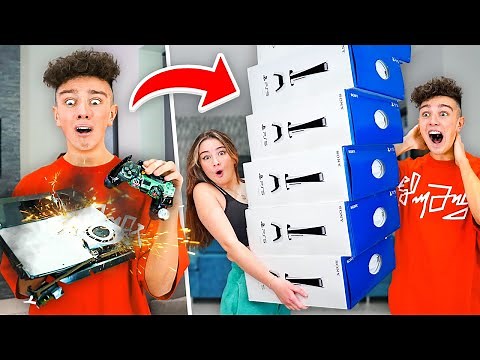 Destroying Morgz PS4 & Surprising Him With 100 PS5’s… ($50,000)