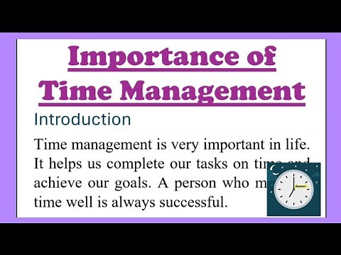 Importance of Time Management Essay in English 170 Words, Speech or Paragraph