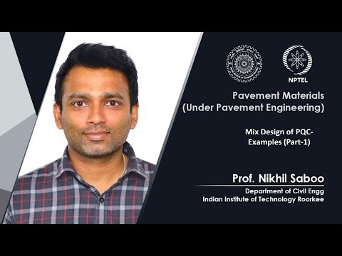 Lecture 54: Mix Design of PQC- Examples (Part 1)