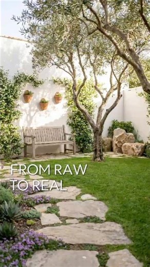 Small Courtyard Garden Makeover | Mediterranean Path + Olive Tree Oasis #designideas #backyard