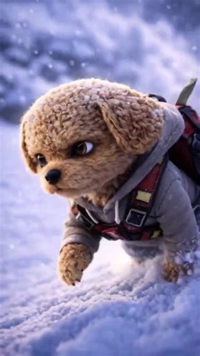 This Poor Puppy Risked Everything… ❄️🐾 #dogshorts #dogbreed #labradoodle