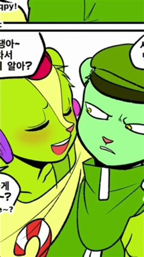 Nutty and Fliqpy's interaction🤭🤣 #happytreefriends #htf #comicdub #shorts