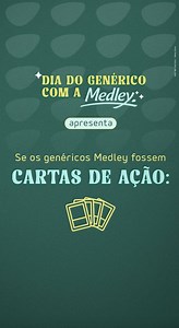 2.7M views · 30K reactions | Com a saúde não se brinca. Por isso, a Medley une suas forças em genéricos: qualidade, eficácia e preços que cabem no seu bolso. Habilidades de quem é eficaz em tudo o que faz. #Medley #EficazEmTudoQueFaz #DiaDoGenerico #CartaDeAçao | Medley Farmacêutica | Facebook