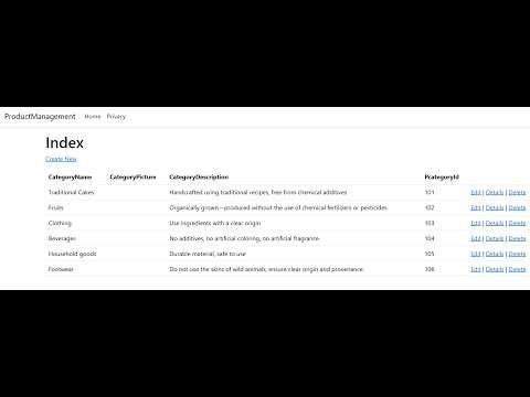 02. Asp.Net Core Web App MVC - Product Management - Database First