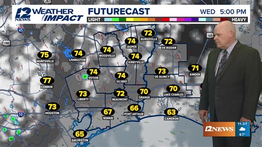 Streaming live on 12News 12News meteorologist Jeff Gerber is in the Weather Impact Center to update you on Tuesday's weather in Southeast Texas. | 12NewsNow
