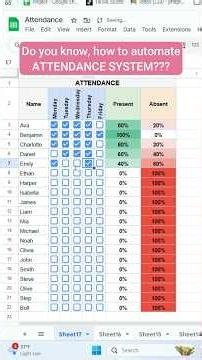 How to create attendance system in excel #excel #exceltips #exceltutorial