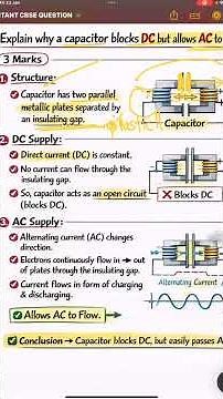 Why Capacitor blocks DC & allows AC 💥 Class 12th #physics CBSE/MP