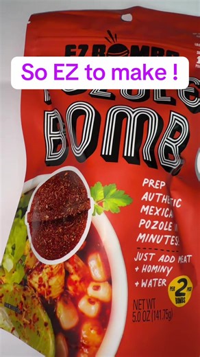 So EZ to make these are bombs to make pozole Mexican soup just follow directions and drop the bomb of flavor in! They have many other bombs of seasoning just click on the cart get them before they sell out @EZ Bombs #ezbombs #seasonings #flavor #mexican #food