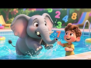 Elephant’s Magic Pool 🐘💦✨ | Learn Water Fun & Animal Names | Kids Learning Adventure