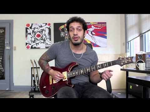 How to play 'Stricken' by Disturbed Guitar Solo Lesson w/tabs