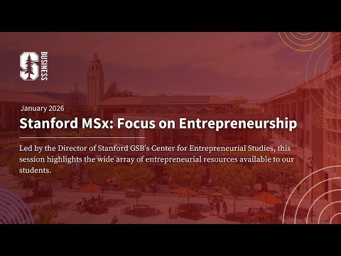 MSx Entrepreneurship Webinar