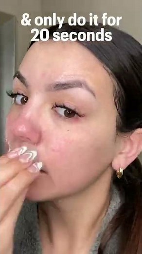RUBBING AN ICE CUBE ON MY FACE FOR CLEAR SKIN #SHORTS #YouTubePartner