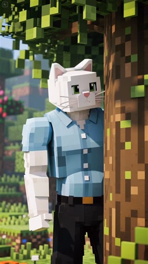 Ruvin Blue | Baby kitten Trapped in the Minecraft World #animation #cats | Instagram