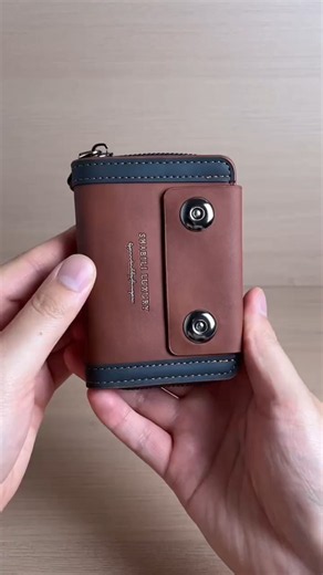 Formal Brown Artificial Leather RFID Wallet #shortvideo
