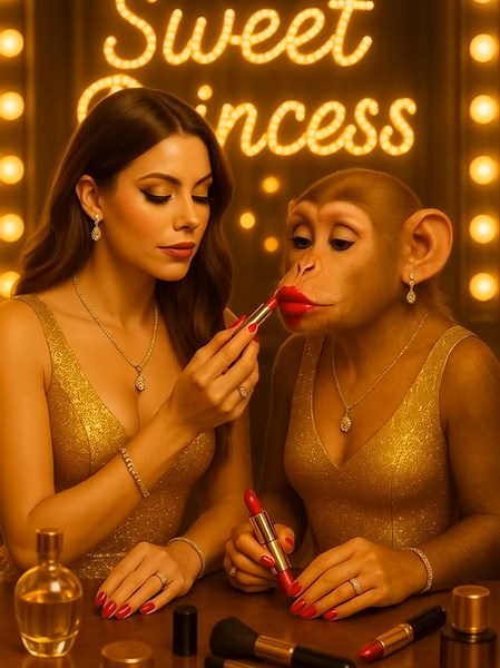 Funny Monkey Makeup for Brides