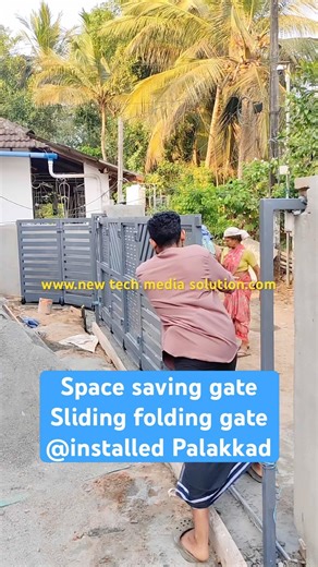 Space saving gate | gate automation | curved gate | sliding folding gate