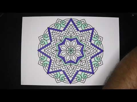 Mandala Coloring Page Colored With Relaxing Music Colored By Osman Mandalas World | Video 172