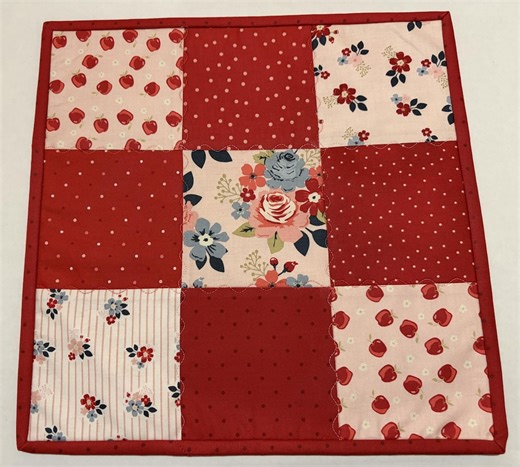 Reversible Quilted Table Topper, Floral Snowman Print, Vintage Charm Collection (14" X 14") - Etsy