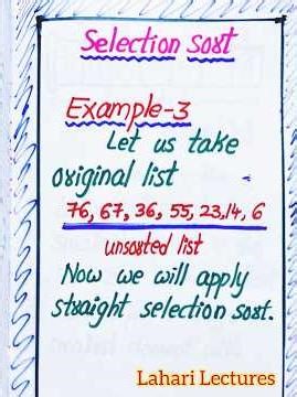 Selection Sort Example-3 in Data Structures notes by Lahari Lectures #LahariLectures #notes #shorts