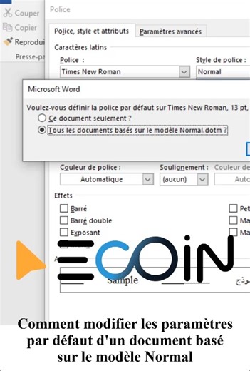 1.1K views | Comment modifier la mise en forme par défaut #word#tips_word #tuto #astuce #ecoleecoin #apprendre_word | Ecole ecoin | Facebook