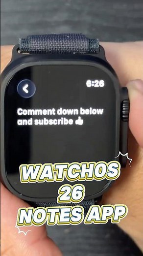 WatchOS 26’s New Notes App Is INSANE! Huge Upgrade for Apple Watch ✍️⌚