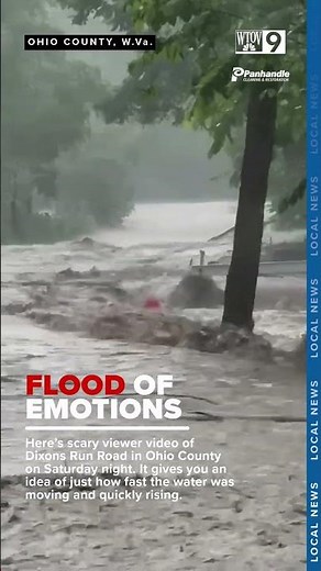 Floodwaters overwhelm Dixons Run Road in Ohio County