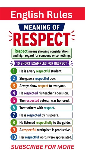 Respect for Others | 10 Everyday Examples of Respect | Life Skills & Moral Education #english