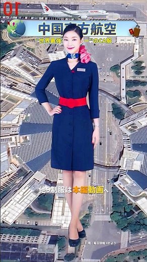 【世界中で絶賛！CAの制服10選】10.中国東方航空 #制服 #客室乗務員 #飛行機