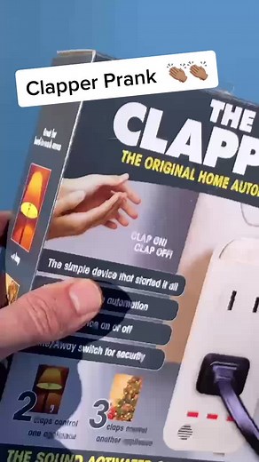 Clap on Clap Off! 👏🏽👏🏽👏🏽👏🏽👏🏽#amazonfinds #clapper #pranks #familytiktok #sneaky
