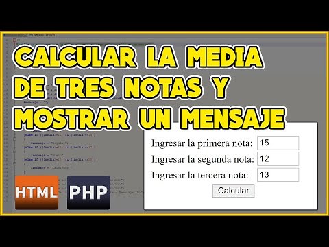 CALCULAR LA MEDIA (PROMEDIO) DE TRES NOTAS - HTML Y PHP