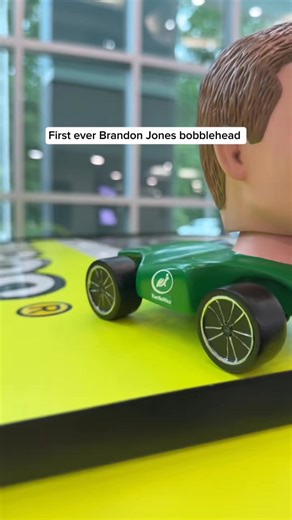 The first ever Brandon Jones bobblehead! Thank you Turtle Wax #YouAreHowYouCar | Joe Gibbs Racing
