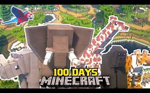 我的世界|一百天动物园建造I Spent 100 DAYS Building A ZOO In MINECRAFT