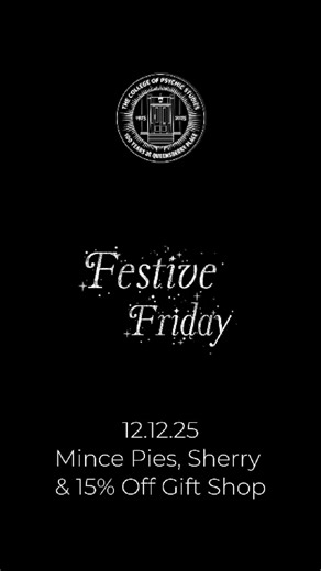 Craving a moment of calm amid the festive hustle? Join us for Festive Friday on 12 December, 11am to 4pm, and enjoy 15% off everything in our shop. Treat yourself to a mince pie, a sip of sherry and the gentle stillness of our historic College. Take your time choosing meaningful gifts and unwind in our library or sanctuary before heading back into the world. No booking needed. Ring the bell and step inside. 📍 The College of Psychic Studies, South Kensington | The College of Psychic Studies