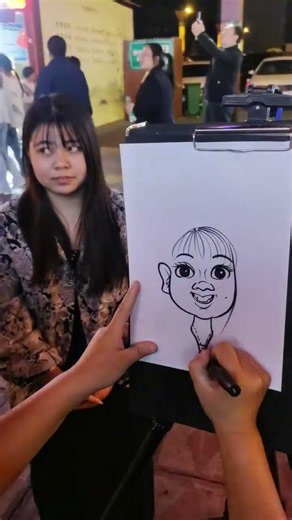 Real Girl to Cartoon Portrait ❤️ | Satisfying Caricature Drawing Process