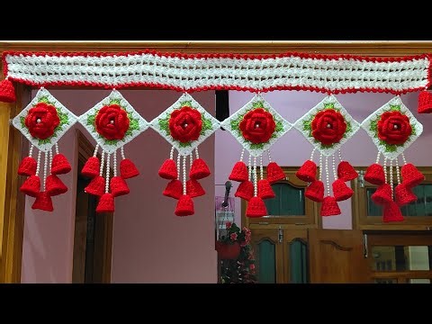 Designer Toran 💫 Bell Flowers Door Hanging Toran 💯 New Design/Crochet Bandhanwar/Gate parda